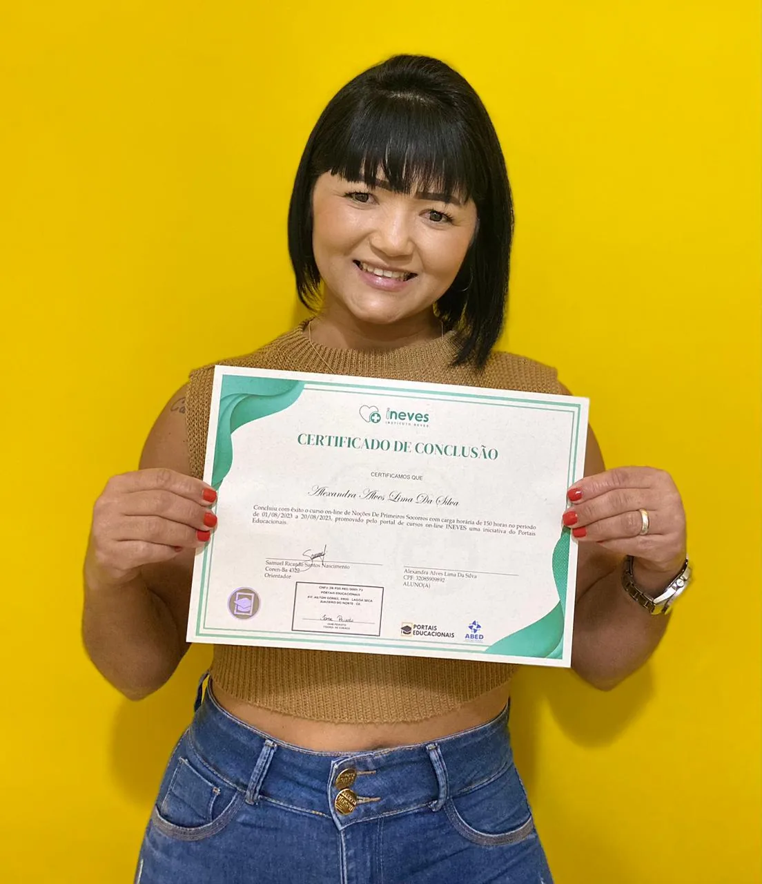 Aluno certificado